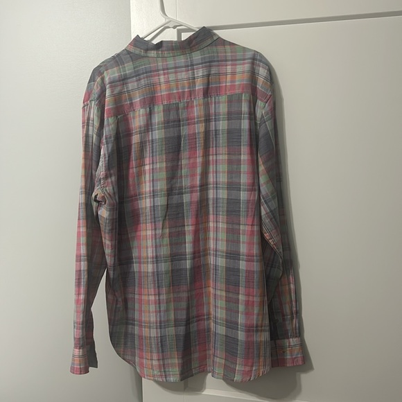 Lightweight Weatherproof Button Down Multicolored bright flannel pattern - Picture 4 of 4
